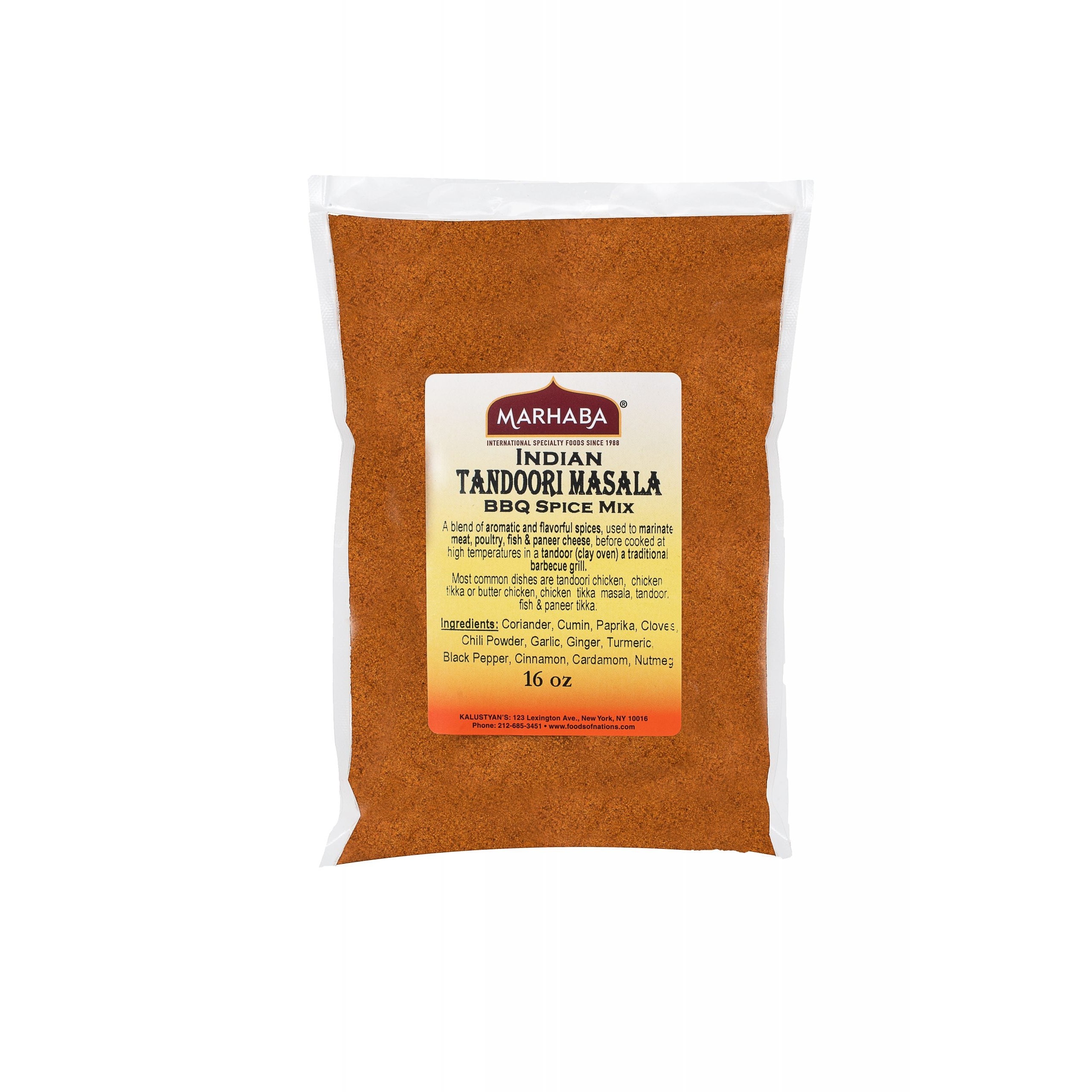 KALUSTYANS INDIAN BBQ SPICE MIX TANDOORI MASALA 1 Lbs