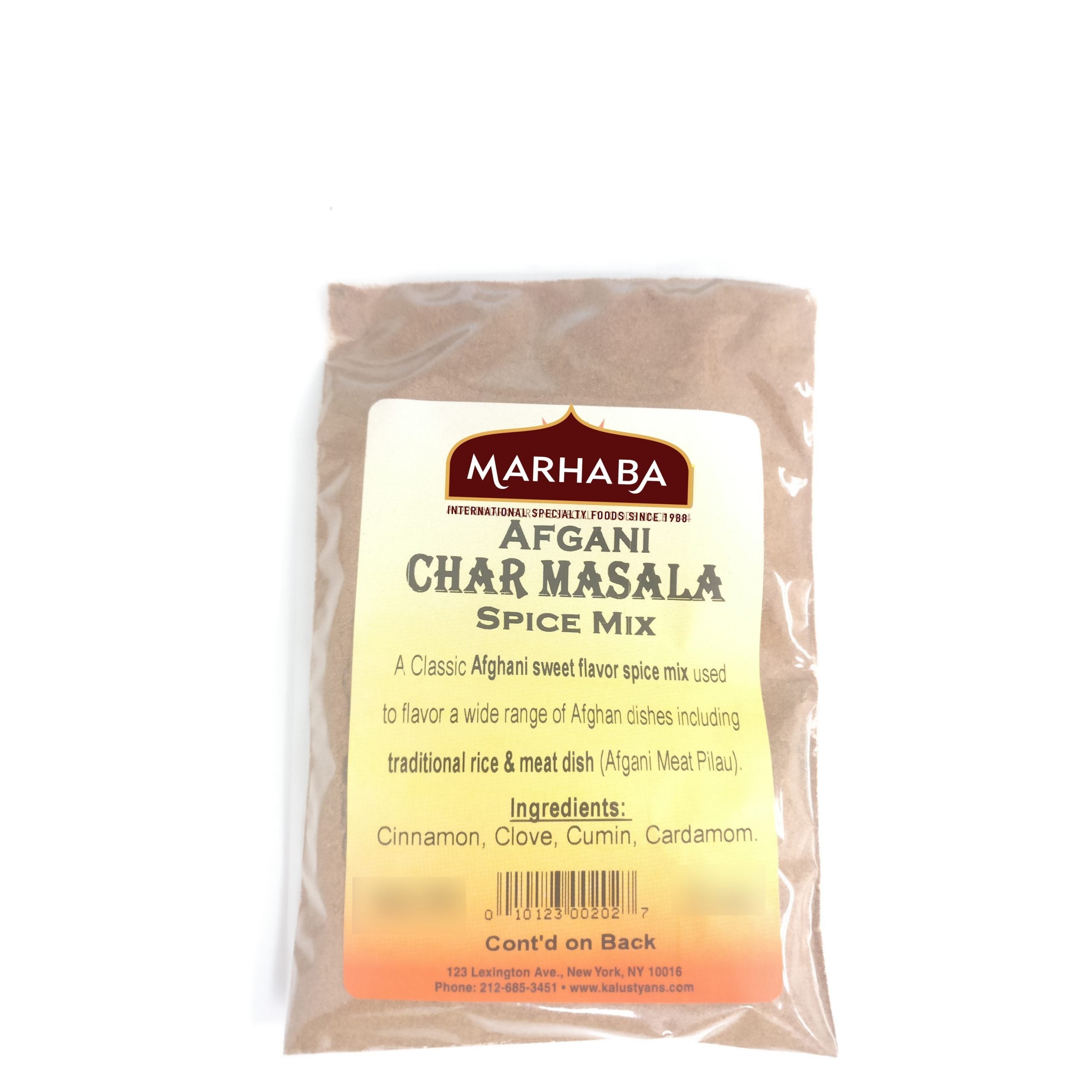 KALUSTYANS CHAR MASALA AFGANI SPICE MIX 0.13 Lbs