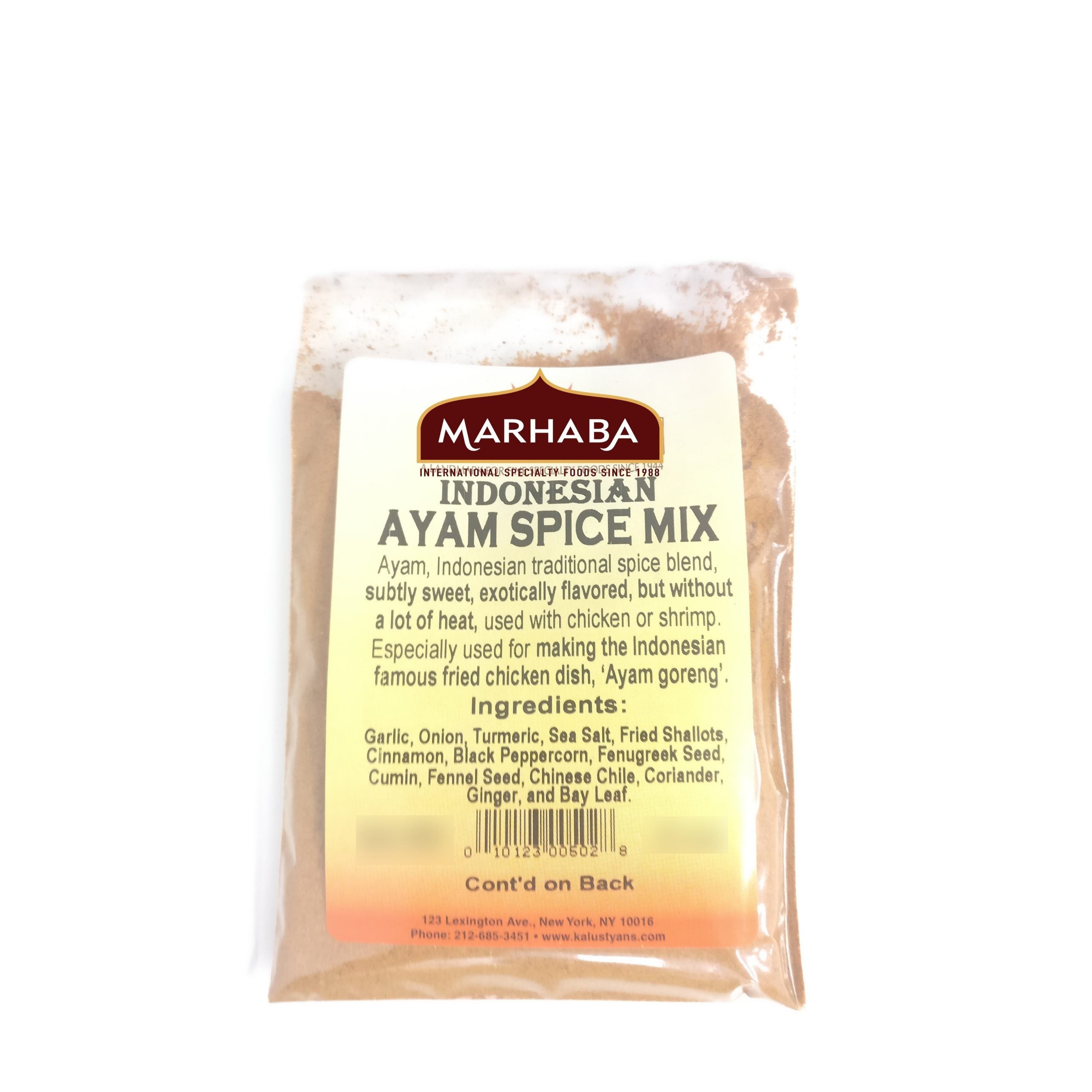 KALUSTYANS AYAM INDONESIAN SPICE MIX 1 Lbs