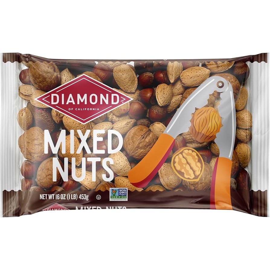 Diamond In Shell:Mixed Nuts 16 OZ