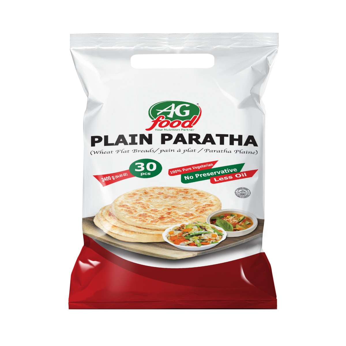 AG Plain Paratha 30 Pcs