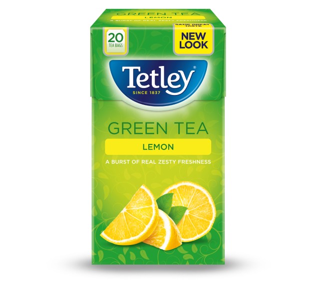 TETLEY GREEN TEA WITH LEMON 72 BAG