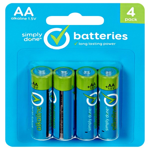 SIMPLY DONE ALK BATTERIES AA 8 COUNT