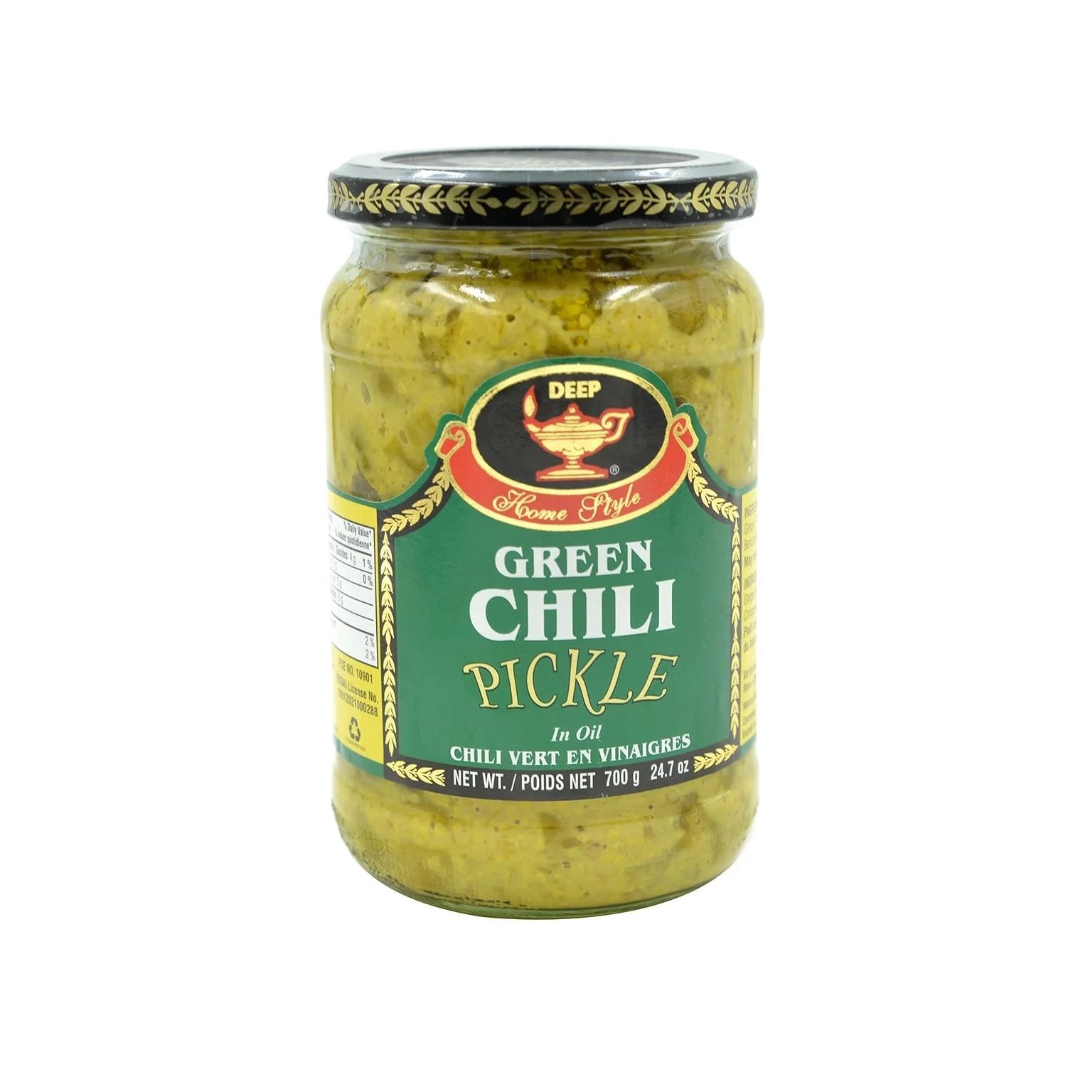 DEEP GREEN CHILLI PICKLE 24.7 OZ