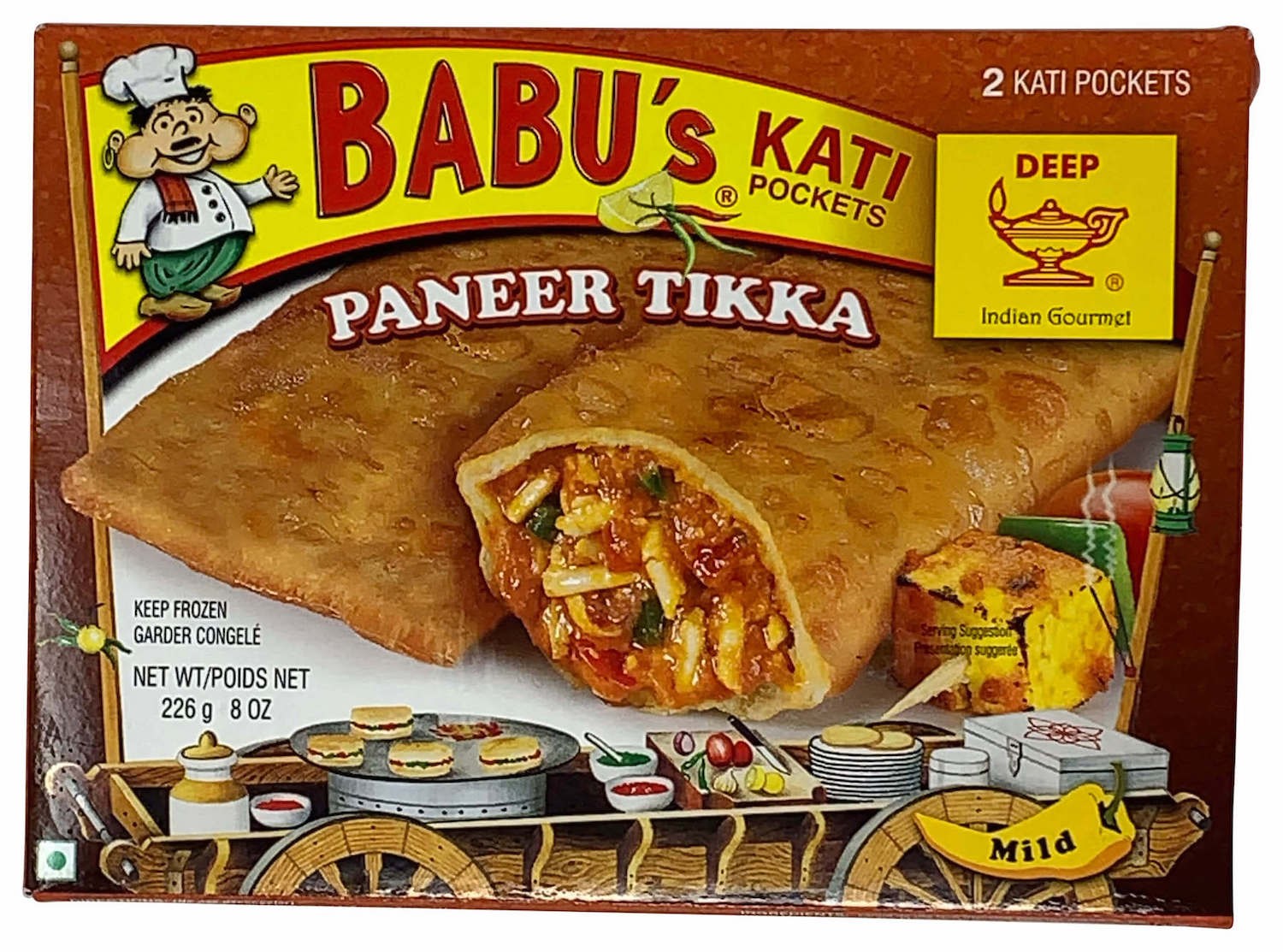 Babus Kati Pockets Paneer Tikka 0.5 LBS