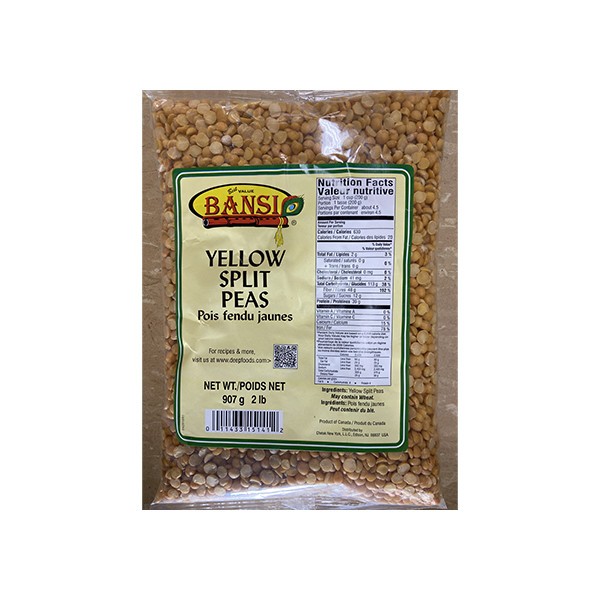 Bansi Yellow Split Peas 2 LBS