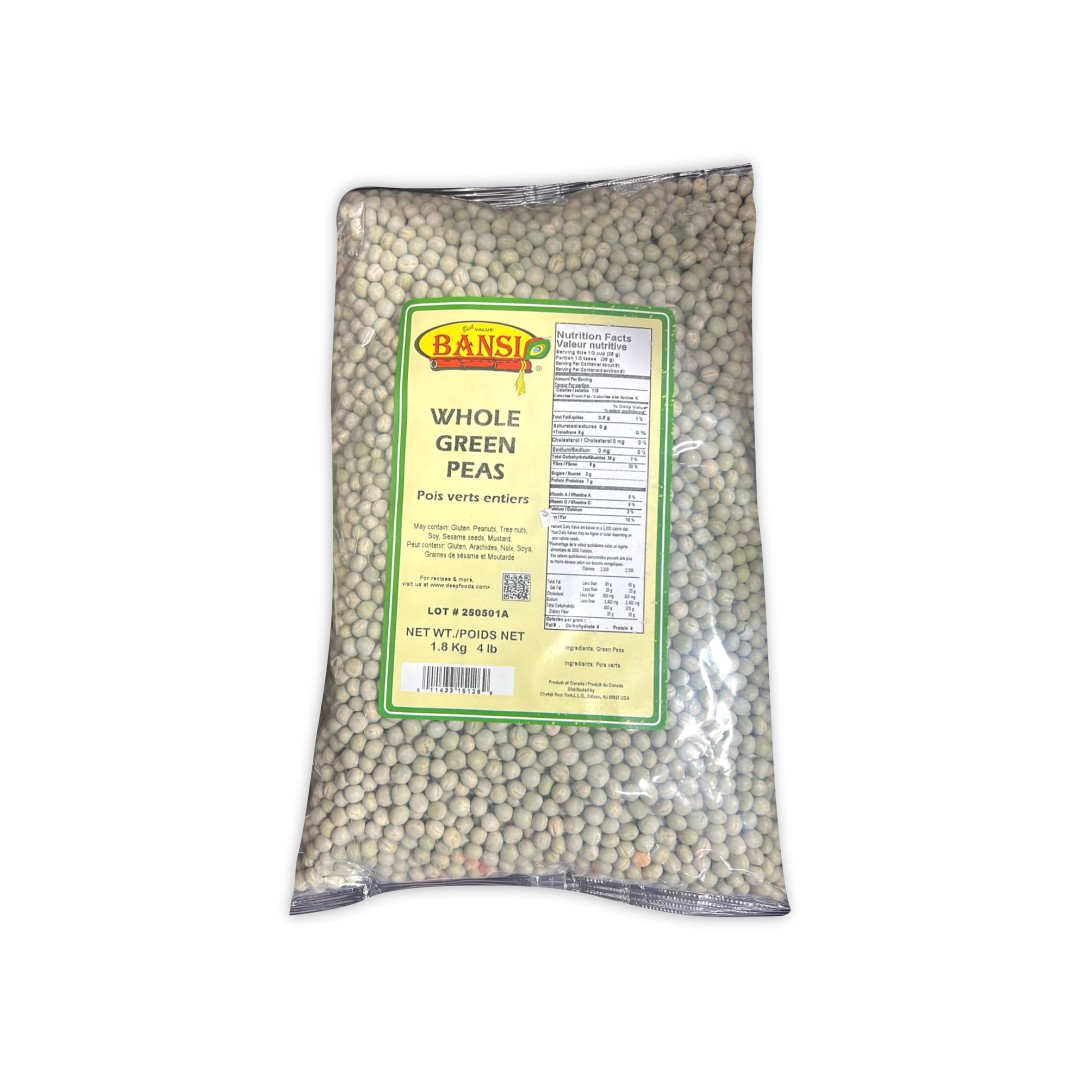 BANSI WHOLE GREEN PEAS 4 LBS