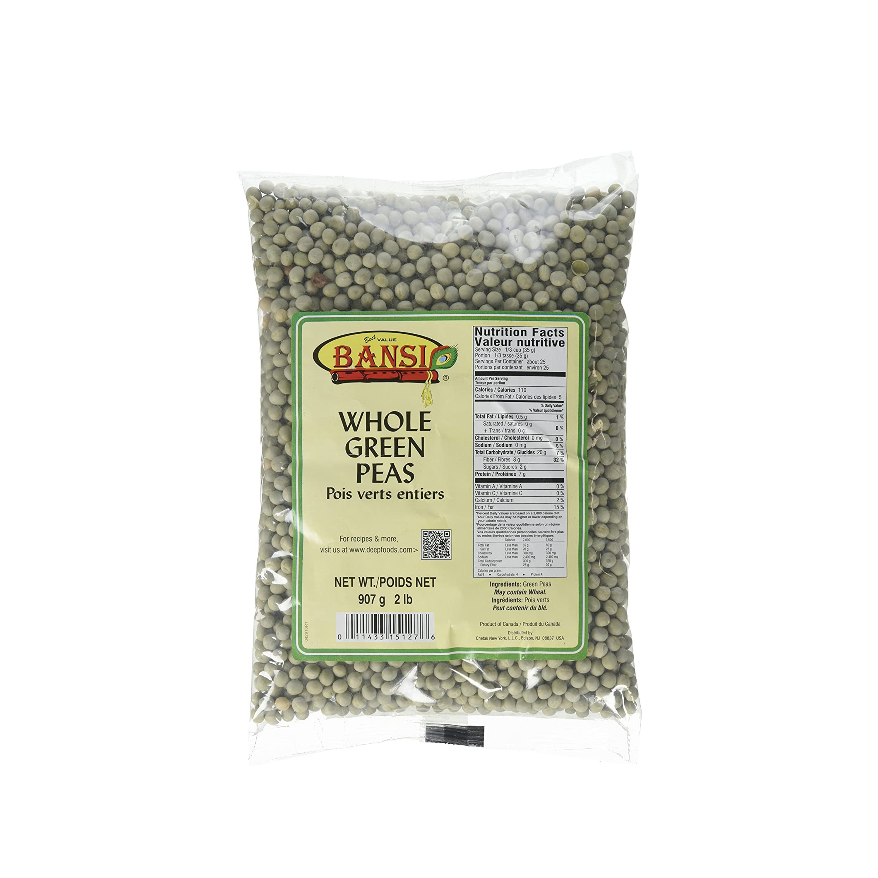 Bansi Yellow Vatana Peas 2 Lbs