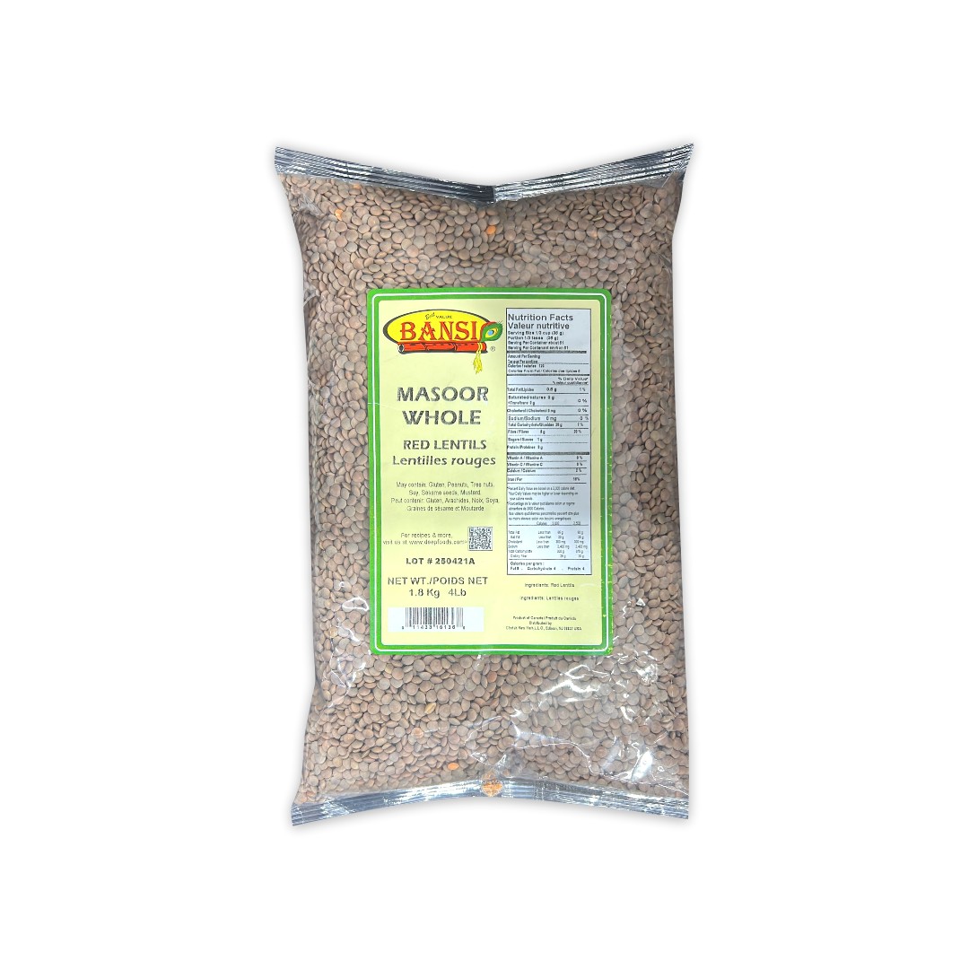 Bansi Masoor Whole Red 4 LBS