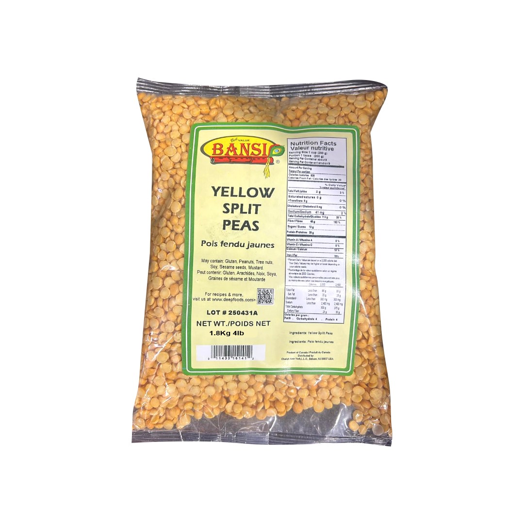 Bansi Yellow Split Peas 4 LBS