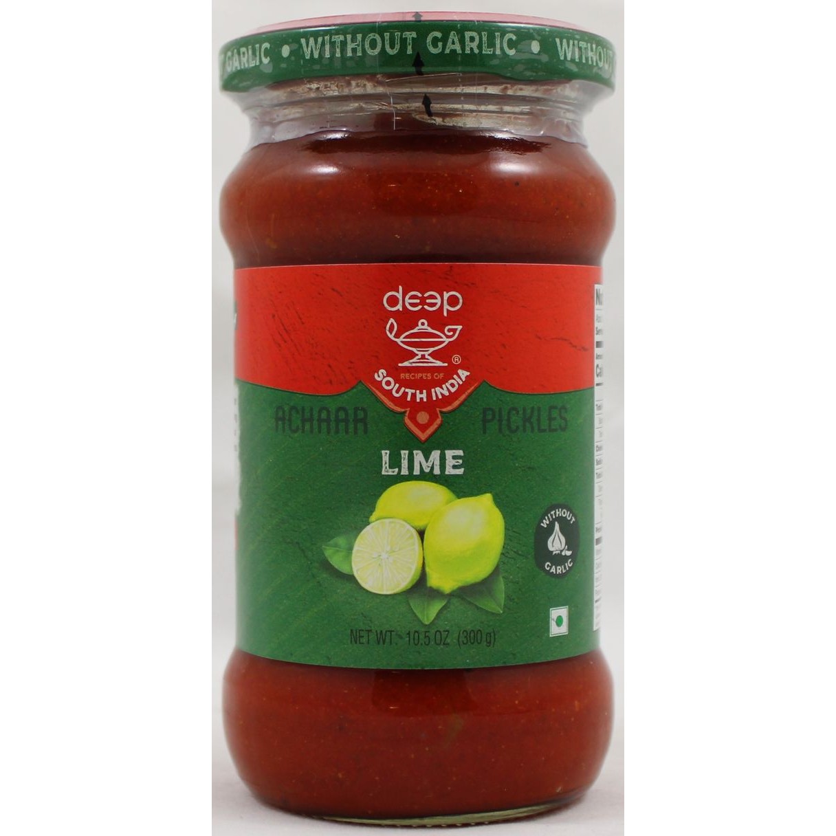 Deep Lime Pickles Without Garlic 10.5 OZ