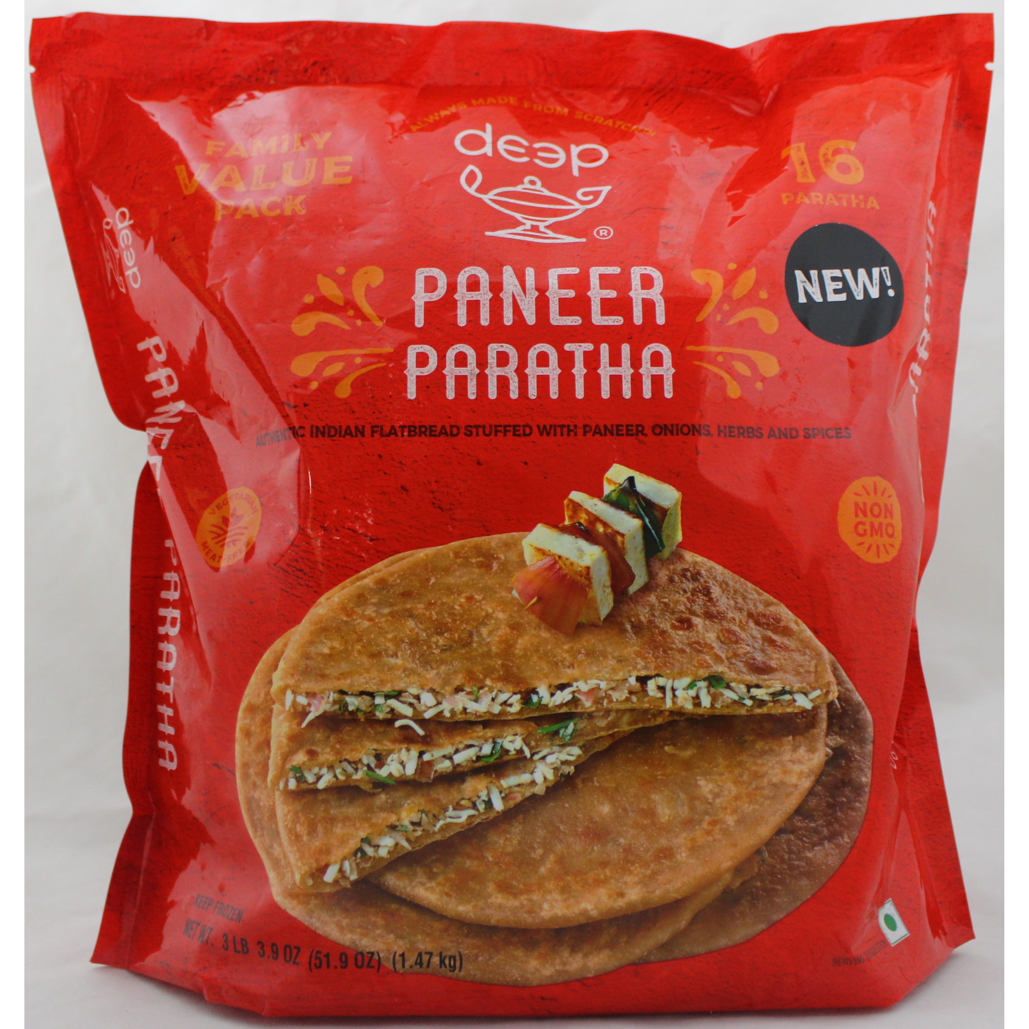 Deep Paneer Paratha 16 PCS