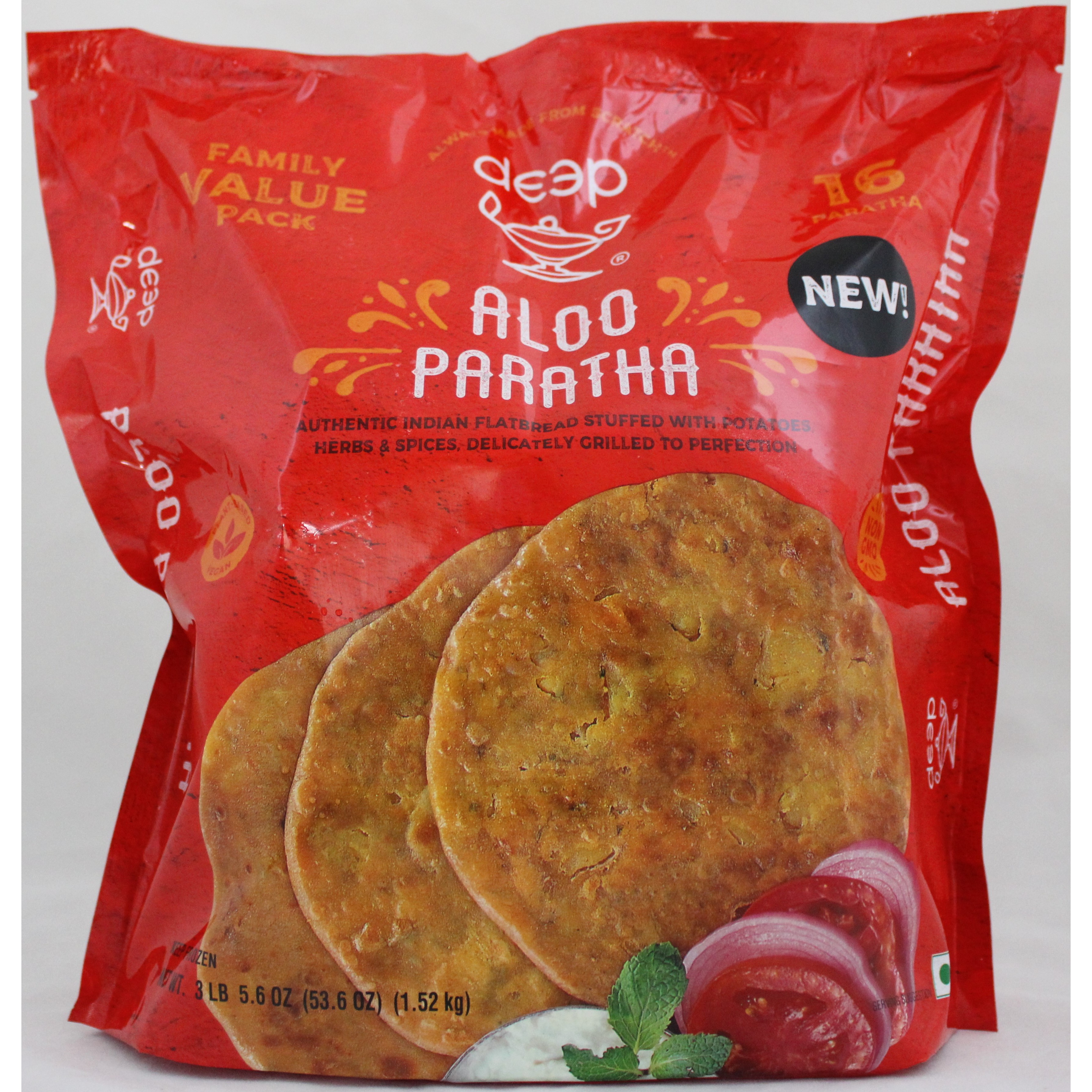 DEEP ALOO PARATHA 16 PCS  1.5 KG