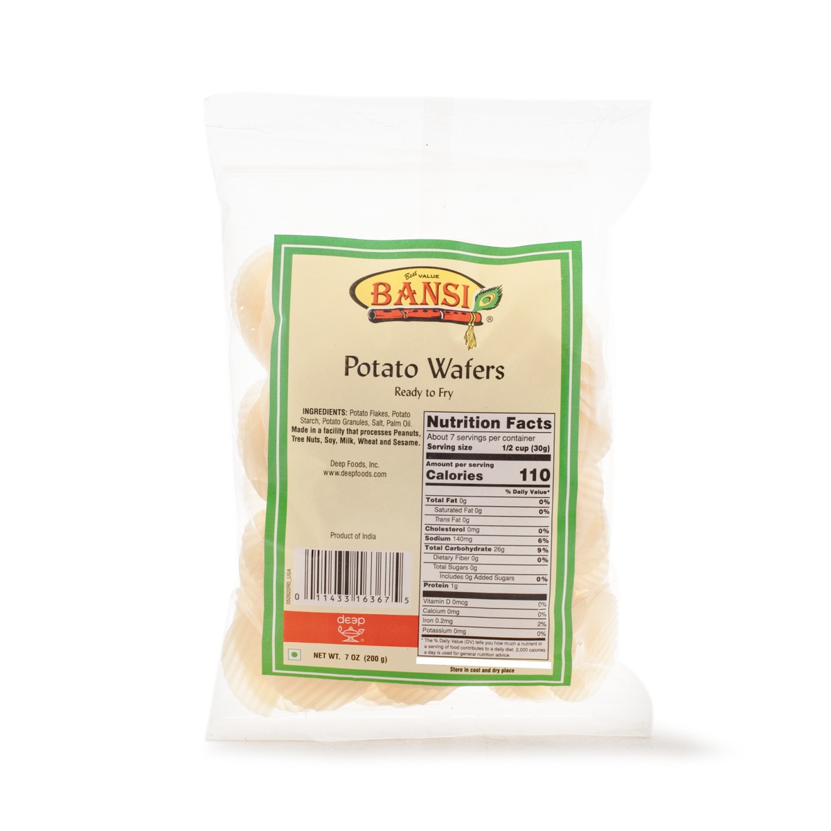 Bansi Potato Wafers 7 OZ