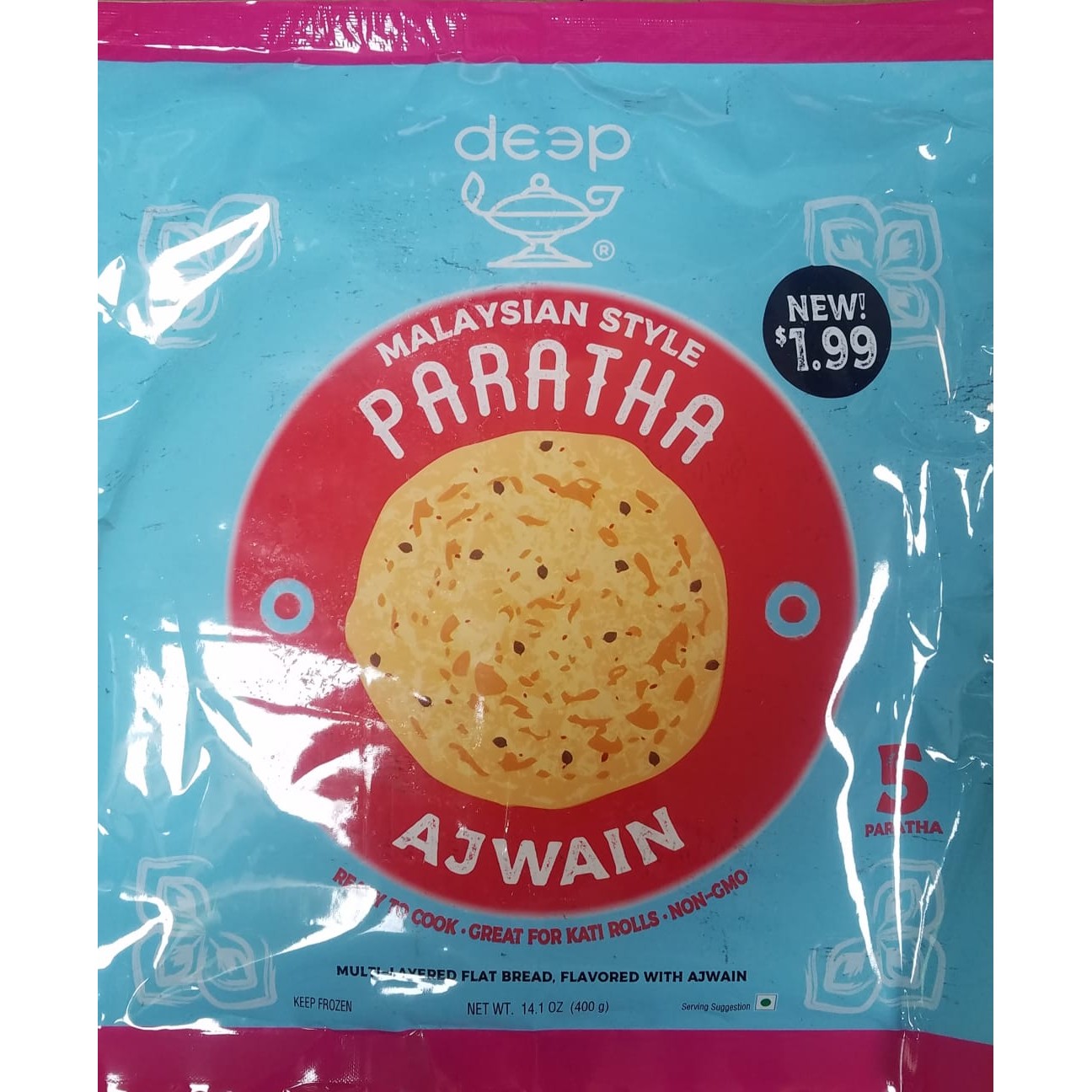 Deep Breads   Ajwain Paratha 5 PCS