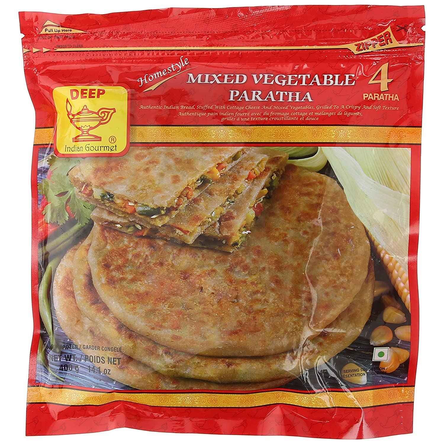 DEEP MIXED VEGETABLE PARATHA 14.1 OZ