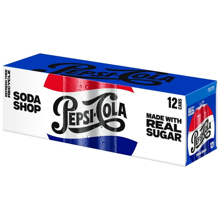 PEPSI REAL SUGAR 12PACK 12OZ CANS