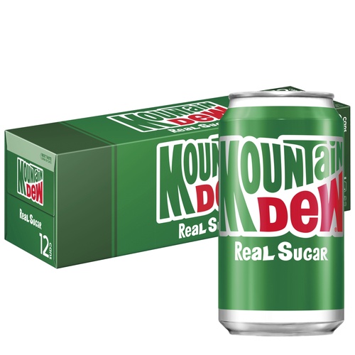 MOUNTAIN DEW REAL SUGAR12PK 12OZ CAN     1 FLOZ