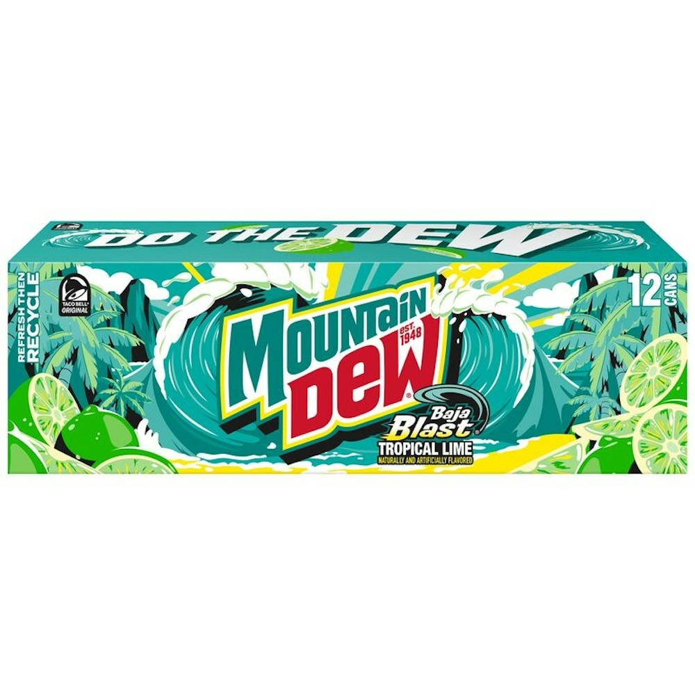 Mountain Dew Baja Blast 12pk Cans 355ML