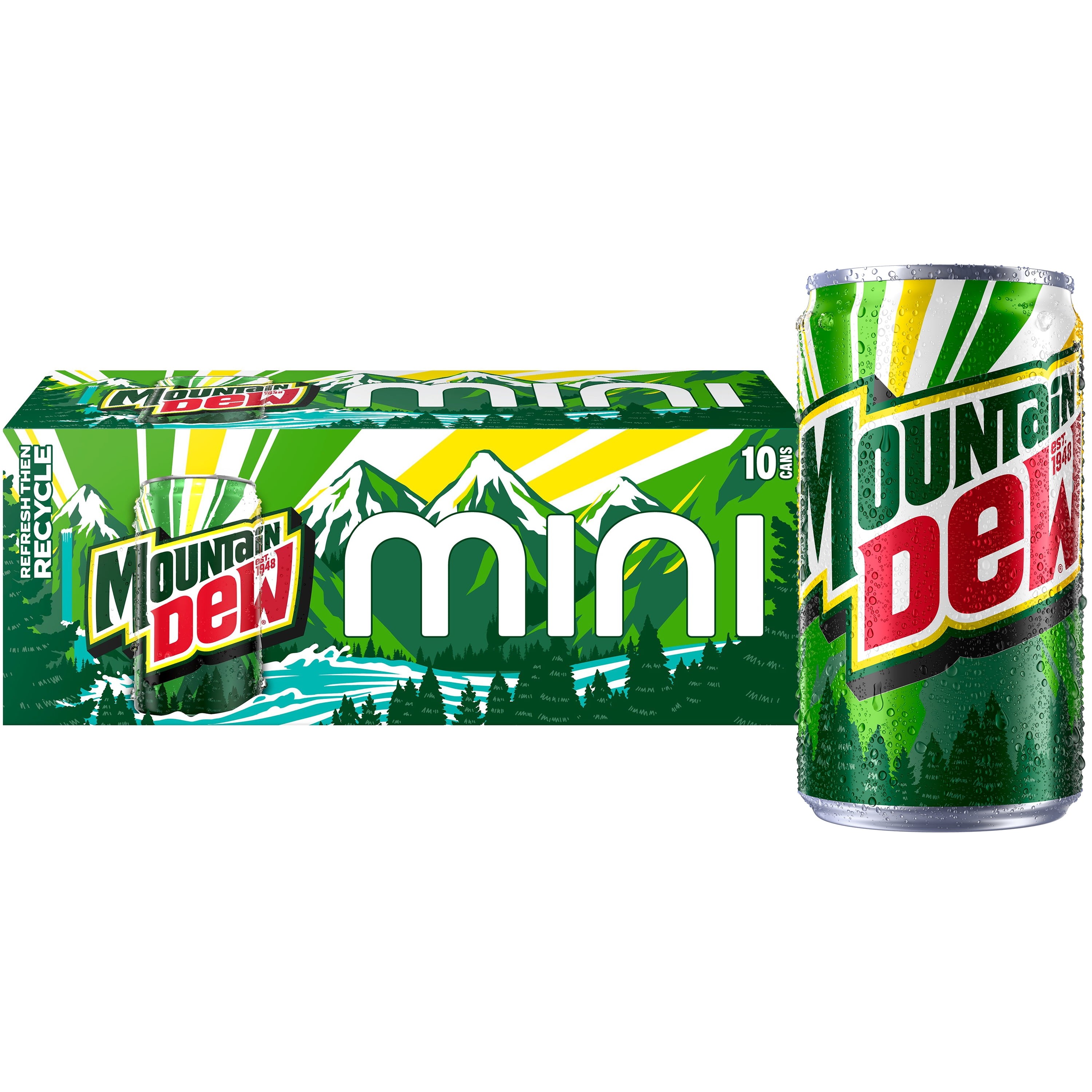 MOUNTAIN DEW MINI CANS 10 PK 7.5OZ