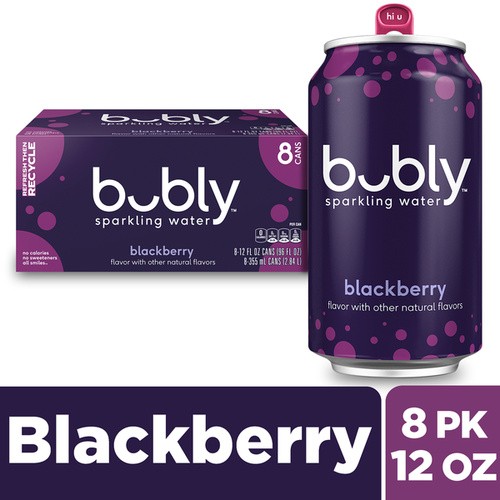 BUBLY SPARKLING WATER BLACKBERRY         96 OZ