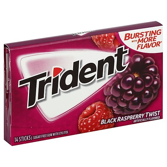 TRIDENT BLACK RASPBERRY TWIST 14 PCS