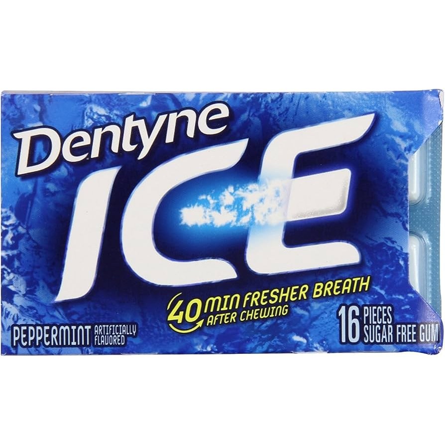 DENTYNE ICE PEPPERMINT GUM 16 PCS