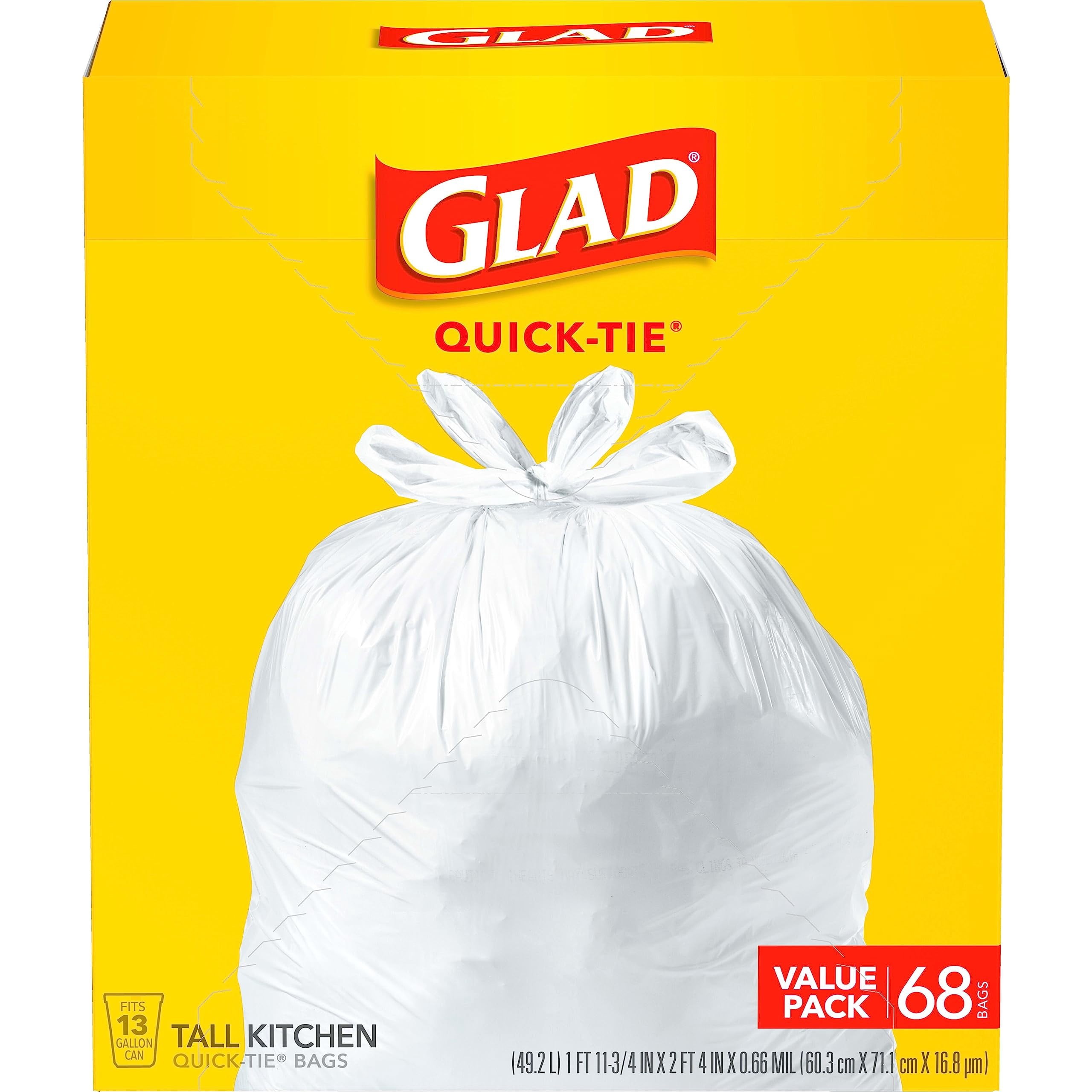 GLAD Tall Kitchen Bags 13 Gal 1 PACK