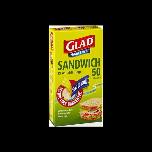 GLAD ZIP STORAGE SANDWICH BAG 50 COUNT