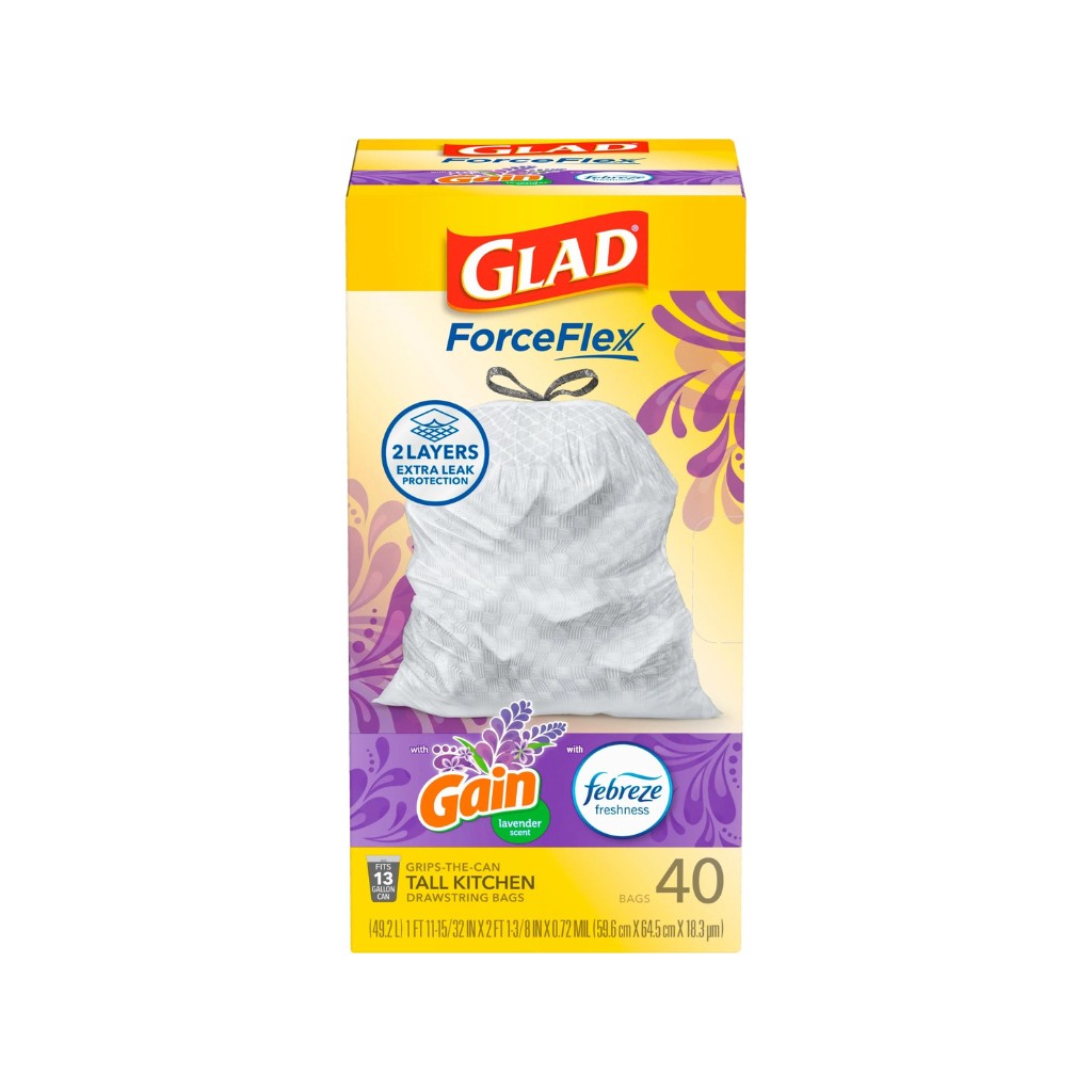 GLAD TRASH BAGS LAVENDER 40 Count        1 COUNT