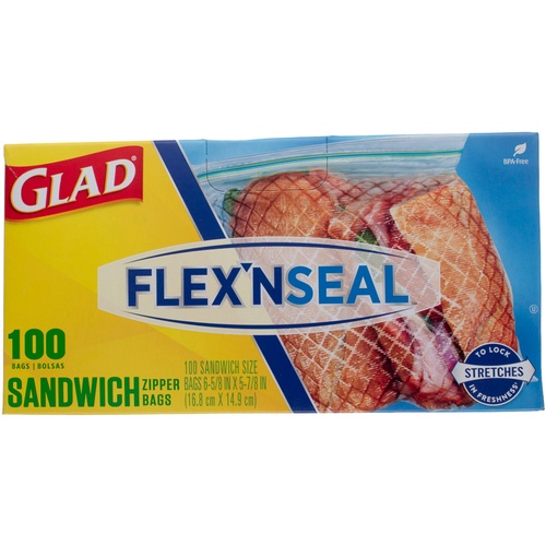 GLAD FLEX N SEAL SANDWICH BAGS           100 COUNT