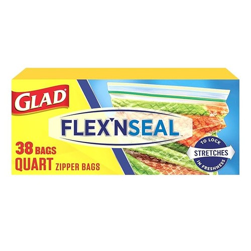 GLAD FLEX N SEAL STORAGE QUART 38 COUNT