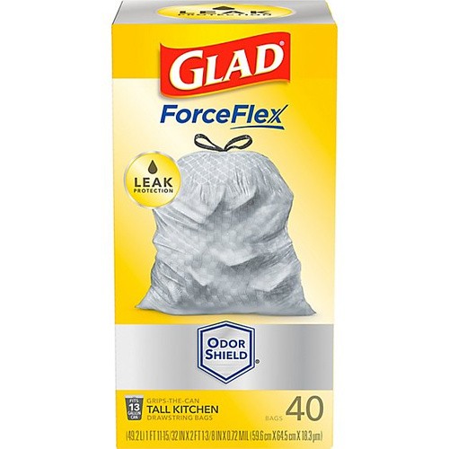 GLAD DRAW STRING TALL KITCHEN 13G        40 COUNT