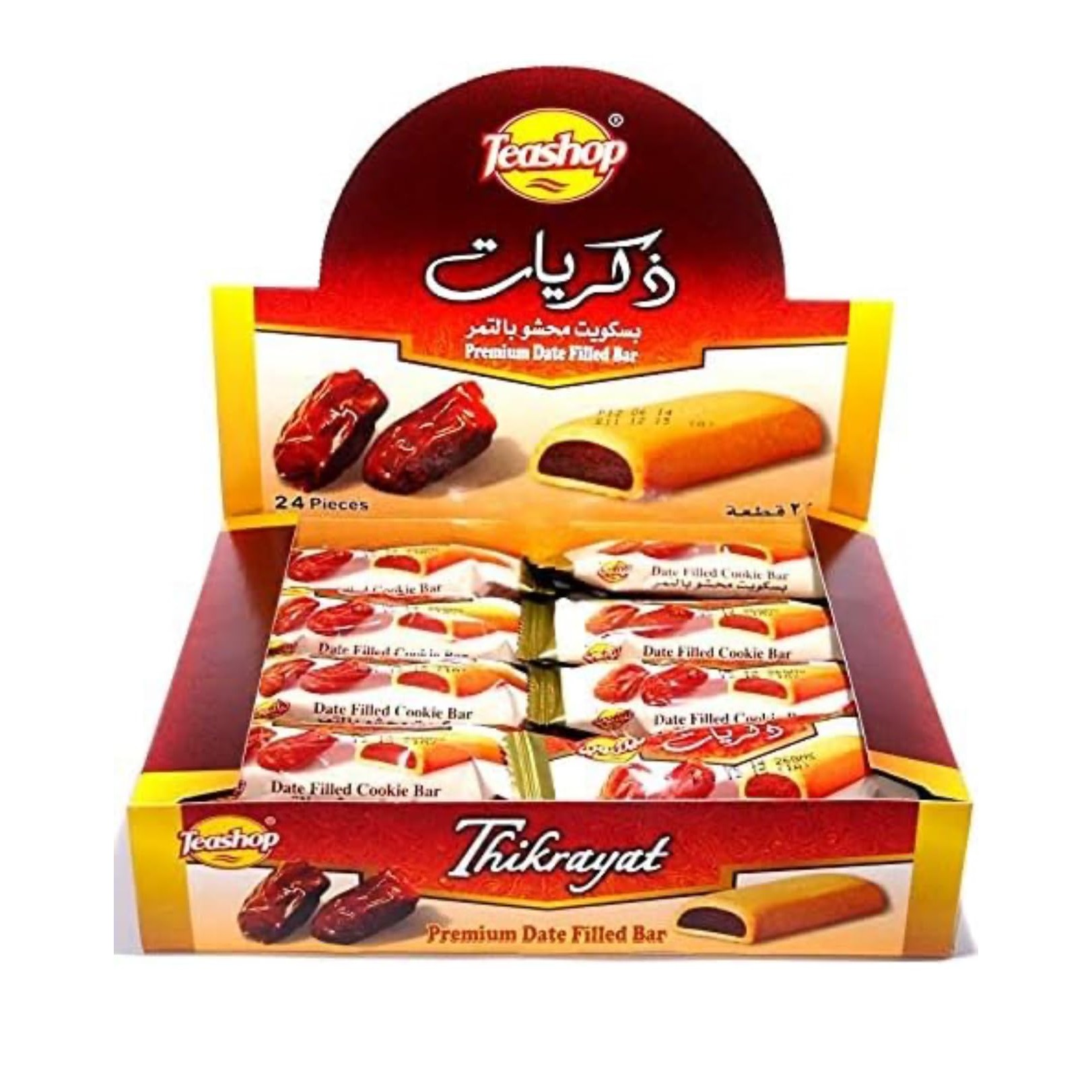 Teashop Thikrayat Premium Date Filled Bars   504 GM