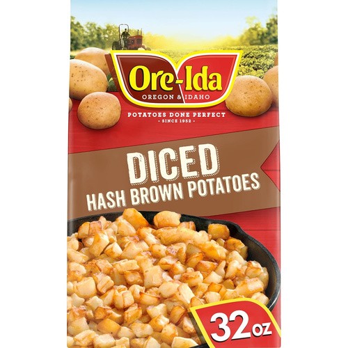 OREIDA DICED HSBRN 32 OZ