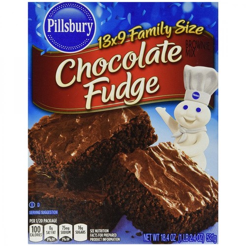 PILLSBURY CHOCOLATE FUDGE BROWNIE 18.4 OZ