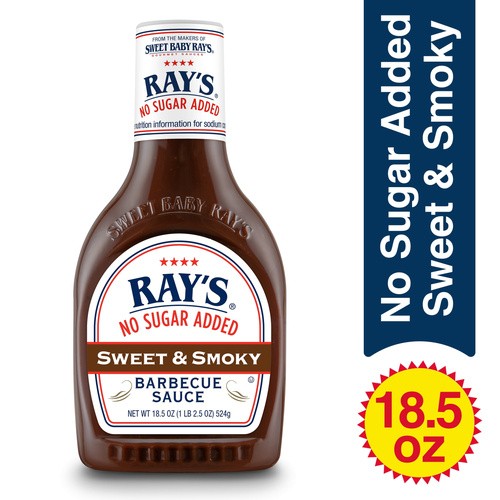 SWEET BABY RAYS BBQ NSA SWEET&SMOKY 18.5 OZ