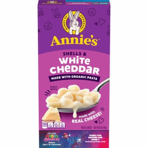 ANNIES SHELLS WHITE CHEDDAR 6 OZ