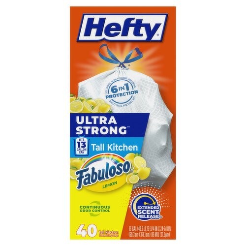 HEFTY ULTRA FABULOSO LEMON 13 Gal. 40 COUNT