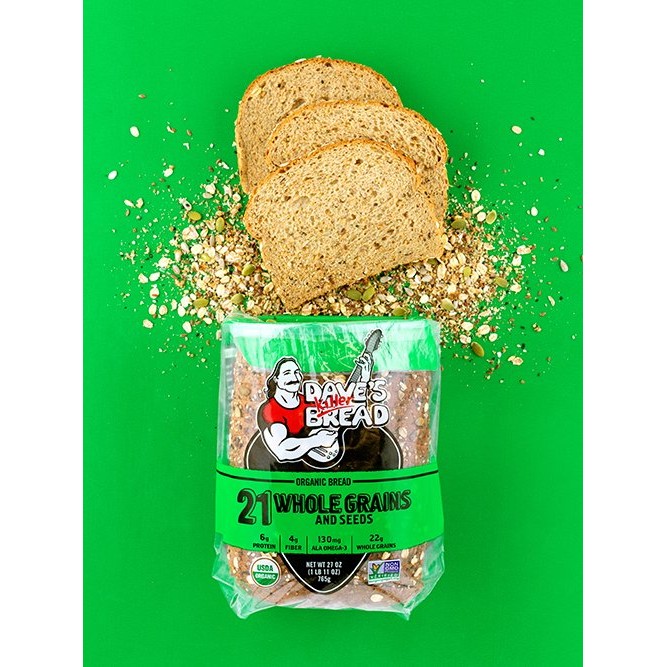 DAYE'S ORGANIC BREAD: 21 WHOLE GRAIN AND SEEDS 765 GM
