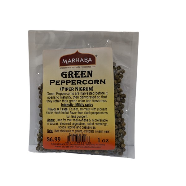 KALUSTYANS GREEN PEPPERCORN WHOLE 0.07 Lbs