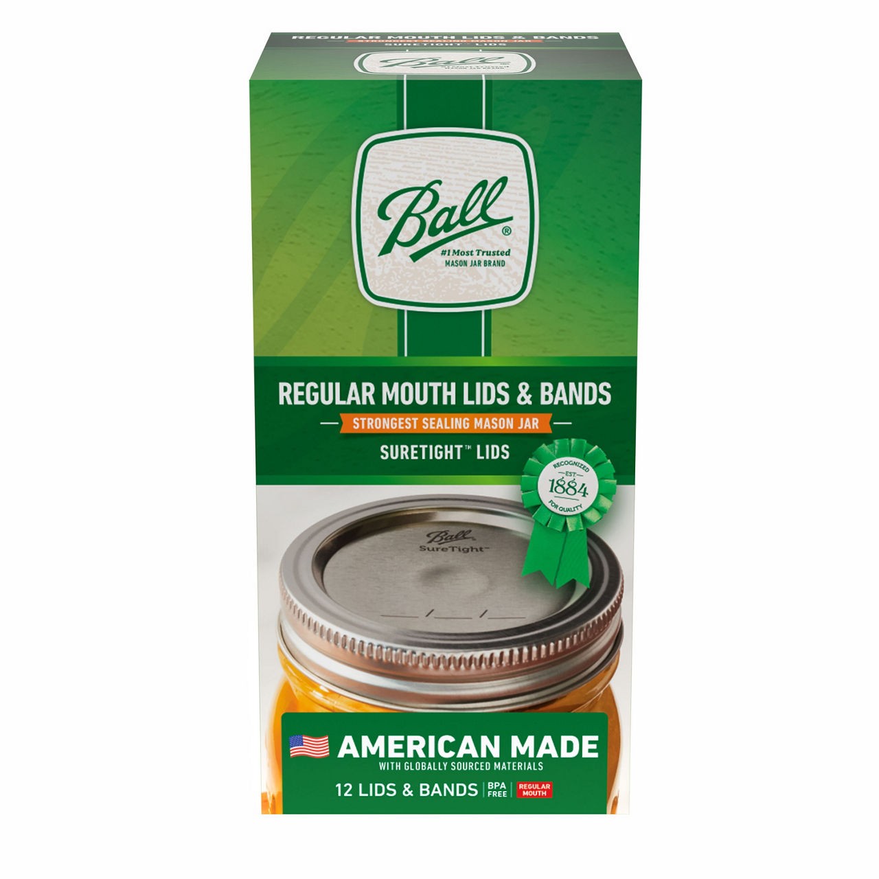 BALL REG LID/BAND 12 COUNT