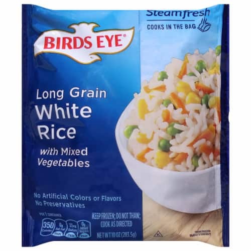 BIRDS EYE STEAM FRESH WH RICE/VEG 10 OZ