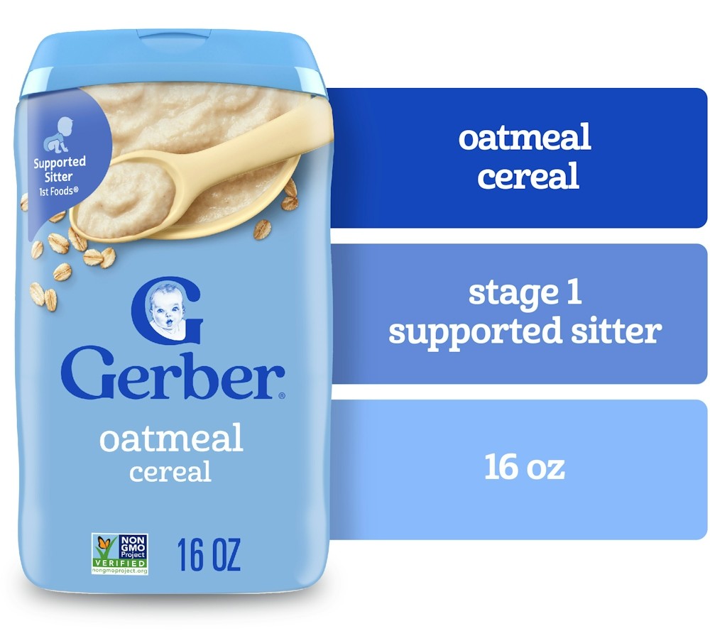 Gerber 1st Foods Grain & Grow Oatmeal Baby Cereal 16 OZ