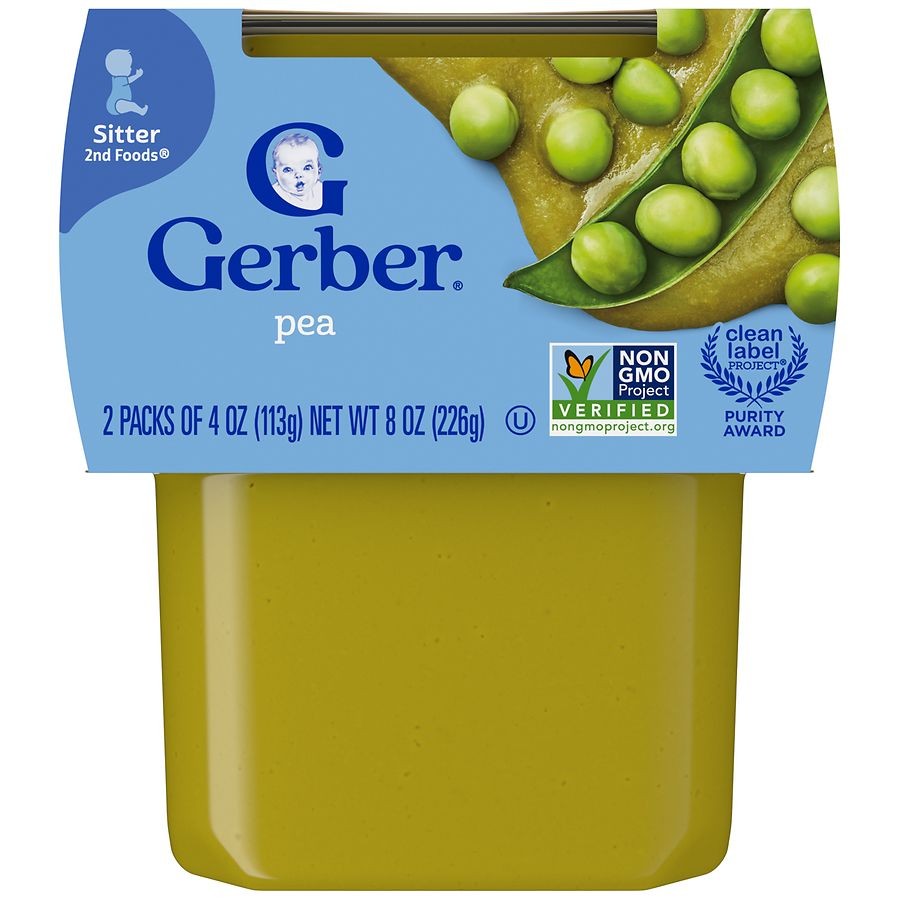 Gerber Natural 2nd Food Peas 8 Oz
