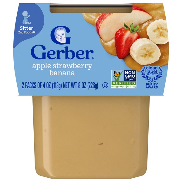 GERBER APPLE BANANA STRAWBERY 8 OZ