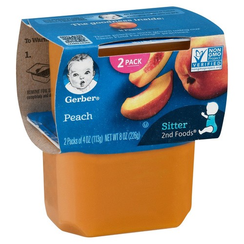 GERBER 2ND FOODS PEACHES 8 OZ