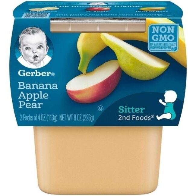 Gerber 2nd Food Apple Banana Pear 8 Oz