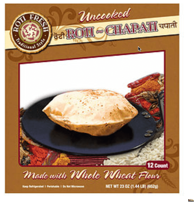 ROTI   ROTI FRESH UNCOOKED ROTI CHAPATI(WHOLE WHEAT)