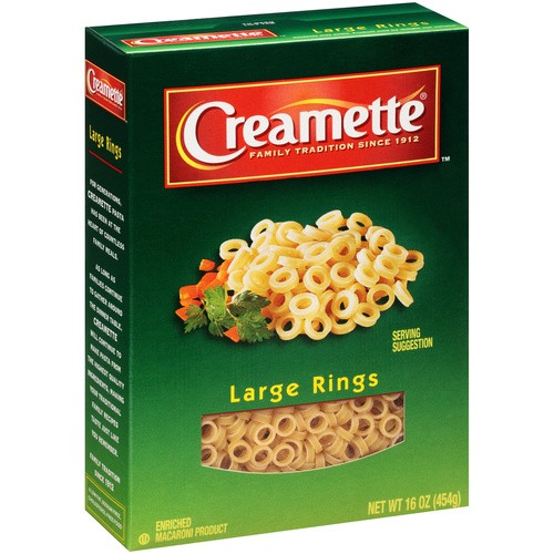 CREAMETTE PASTA LARGE RINGS 16 OZ